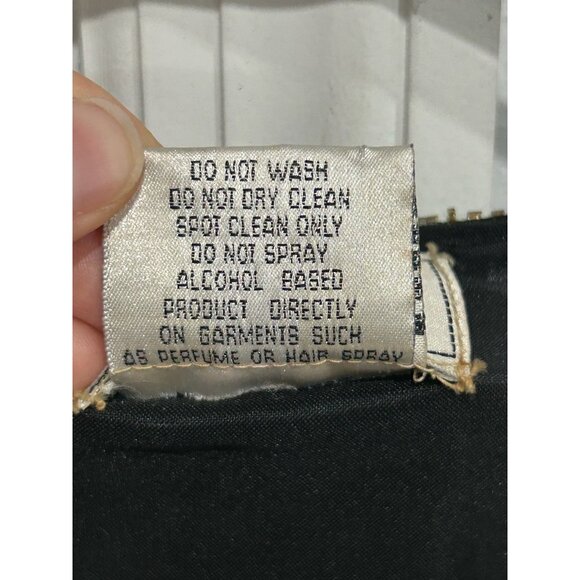 Vintage J.M.C. Beaded Paisley Floral Cardigan Jacket Black Gold Sz 3X Retro - Picture 8 of 10